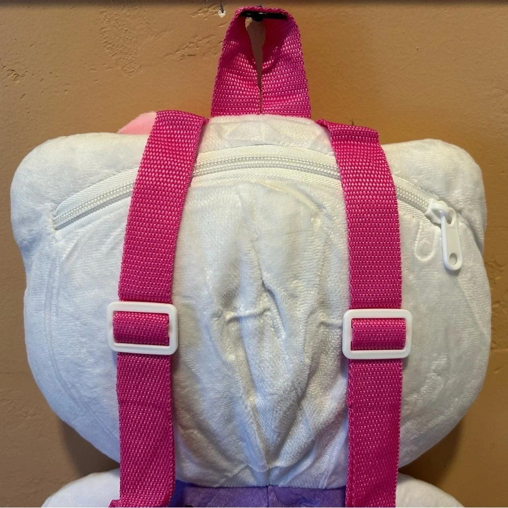 HELLO KITTY Pink & White Polka Dot Figural Backpack Made By Sanrio